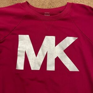 Michael Kors Womens’ Magenta Sweatshirt with Silver Logo